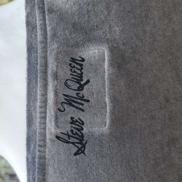 Hero Seven Steve McQueen Charcoal Grey men's T-shirt XL Motocross Bike Rider - Picture 6 of 11